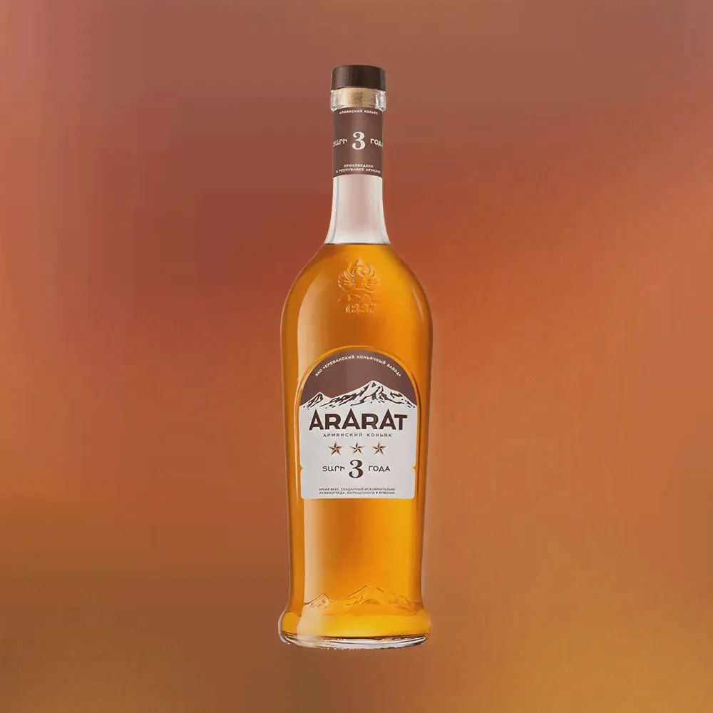 Коньяк армянский АРАРАТ 3 звездочки 40% 0.5, Армения