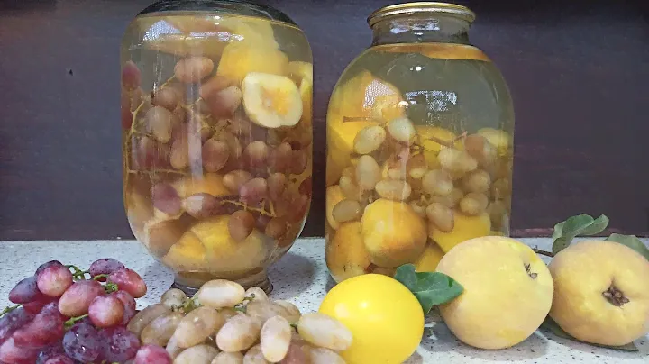 Компот из Айвы, Винограда и Лимона по Узбекский! Behi, uzum va limonli kompot! Compote from Quince!